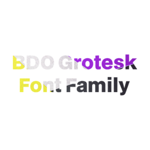 BDO Grotesk Font Family Download Free