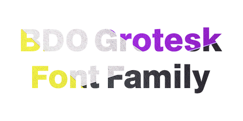 BDO Grotesk Font Family Download Free