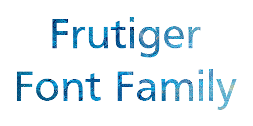 Frutiger Font Family Download Free